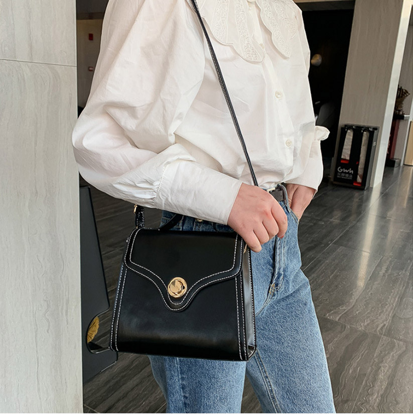 

HBP Bag casual Pu leather women handbag Korean fashion simple texture trend shoulder strap slung small totes cute bags purse, Khaki