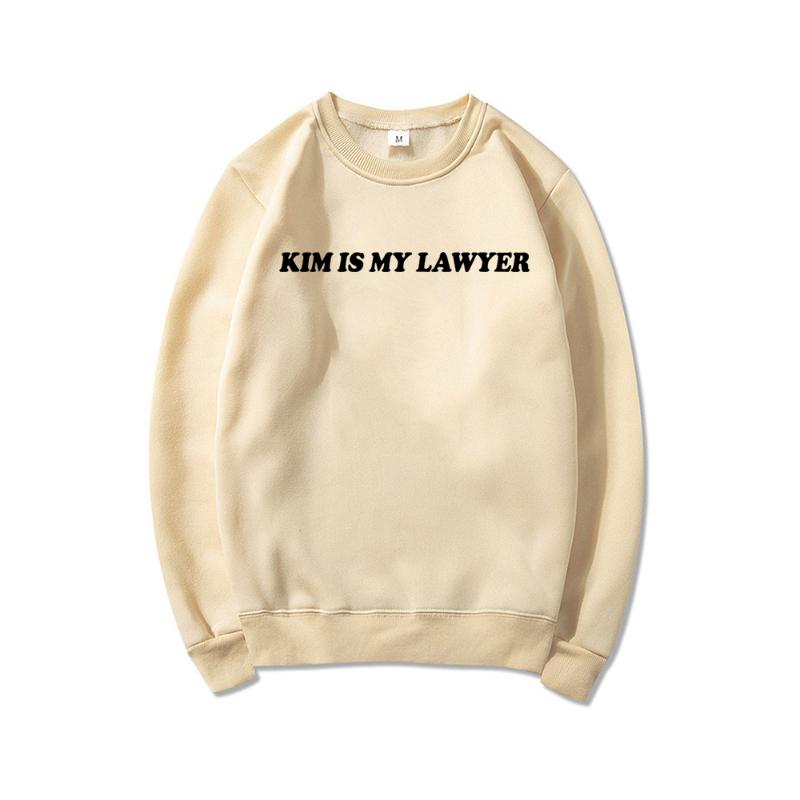 

Women' Hoodies & Sweatshirts Kim Is My Lawyer Sweatshirt Crewneck Hoodie Women Fashion Autumn Spring Casual Print Ladies Streetwear TopsWom, Black