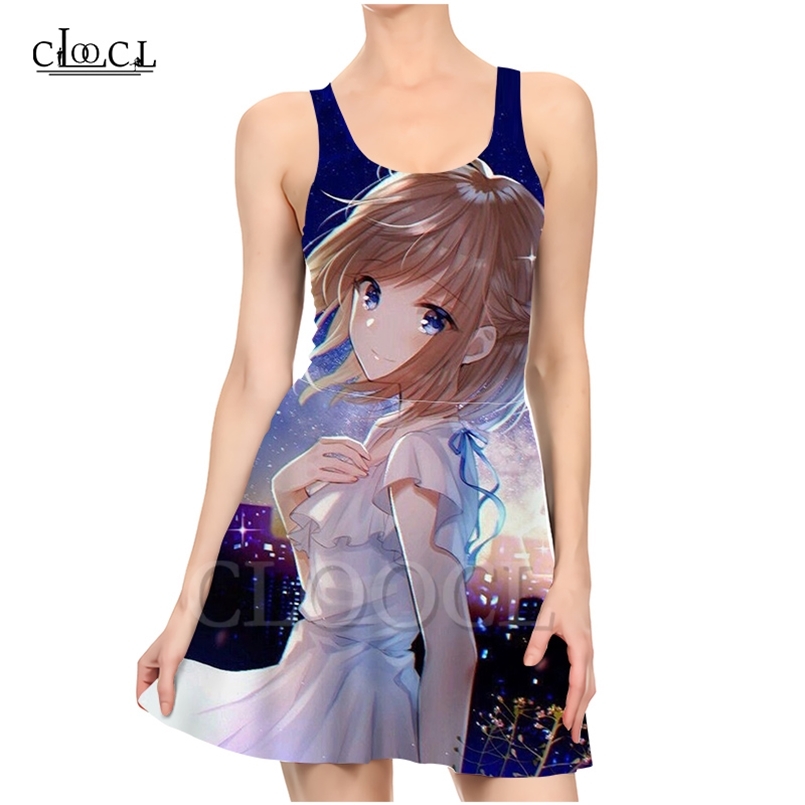 

est Girl Anime Fashion 3D Print Dress Ladies Summer Party Girls Dress Casual Sexy Beach Dresses 220617, Dress women 2