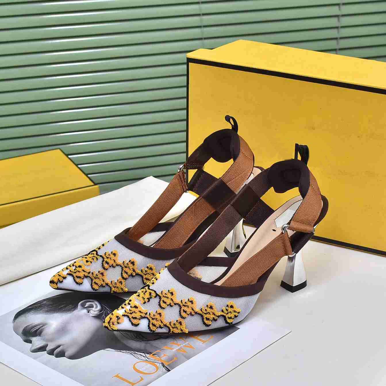 

Colibri slippers nude leather and pink mesh slingbacks Sandals Women High Heels Genuine Pointed Sandals Multicolor Party Shoes size 35-42 57