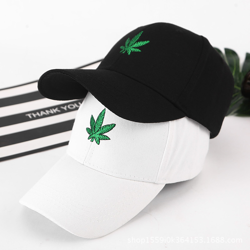 

Original ins men's hat fashion trend brand Swag baseball cap women trend casual Maple Leaf Hip Hop Fitted Snapback Hats, Black