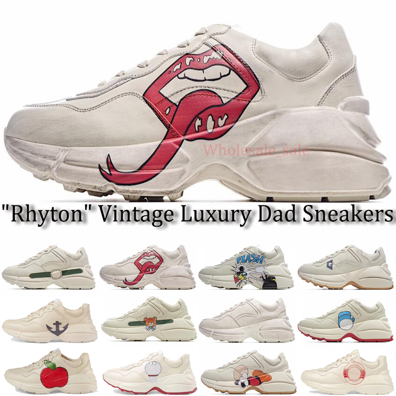 

New Designer shoes Rhyton Dad Sneakers Beige Men women Trainers Vintage Luxury Chaussures Ladies Shoe Designers Sneaker 35-45, Contact us