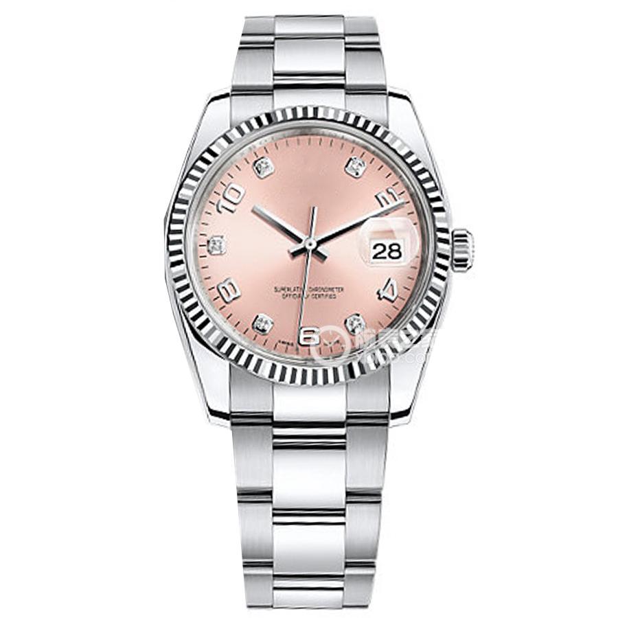 

High Quality Asian Watch 2813 Sports Automatic Mechanical Watches 36mm pink Dial Fashion Arabic Numerals Hour Markers Luxury Ladies Watchs Sapphire Glass m115234, Multi-color
