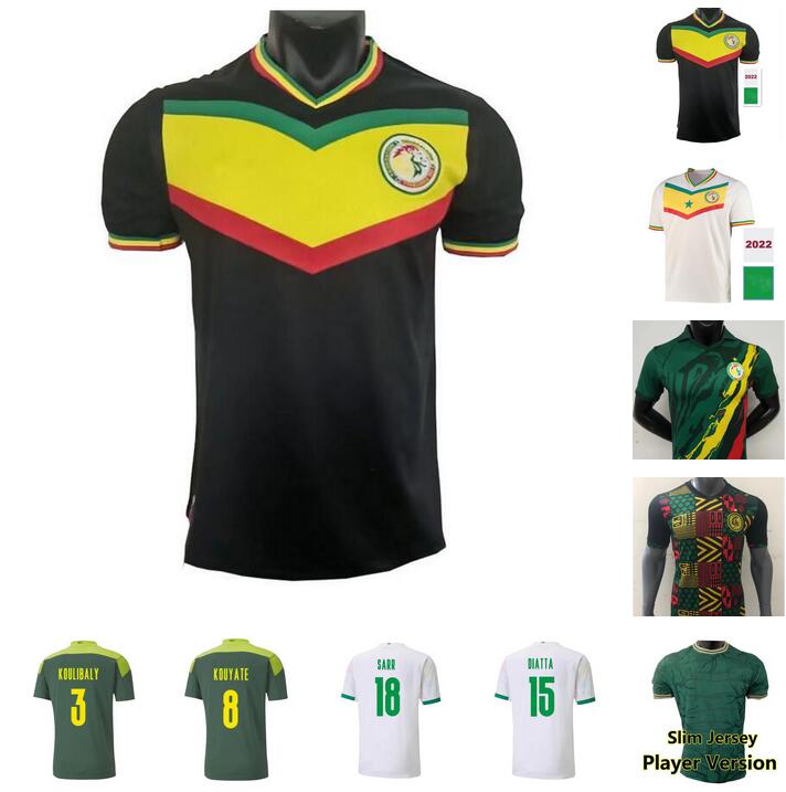 2022 Sénégal Jerseys de football 2023 Champions de la Coupe africaine Home National à l'extérieur Mane Koulibaly Gueye Special 22 23 Maillot de F