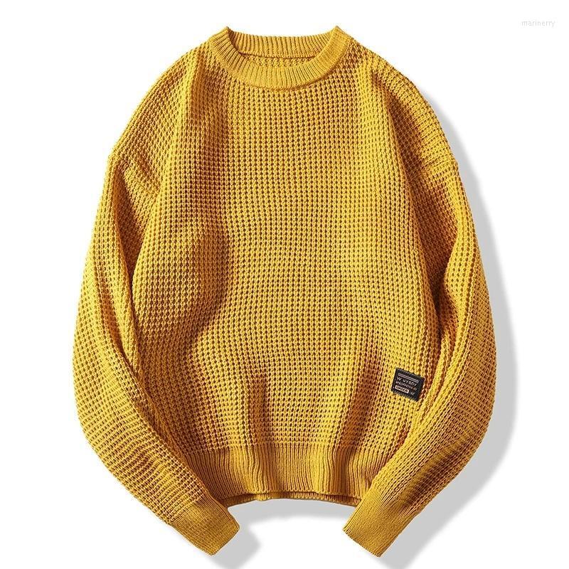 

Men' Sweaters Men Harajuku Vintage Solid Pullovers 2022 Mens Oversized Streetwear Knitted Sweater Male Korean Fashion Preppy Mari22, Black