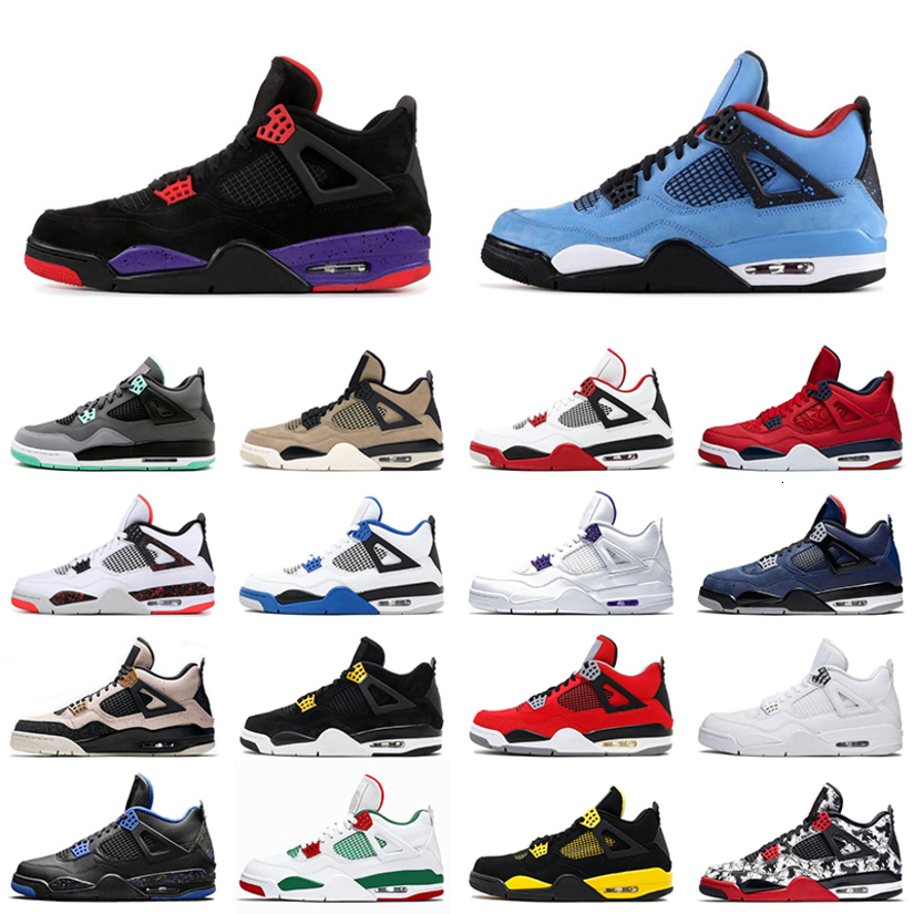 

Topest Quality Jordns Jumpman 4s Men Low Basketball Shoes Cactus Jack 4 Black Cat Fire Red White Cement Bred Mens Womens Trainer Sports Sneakers, # 20