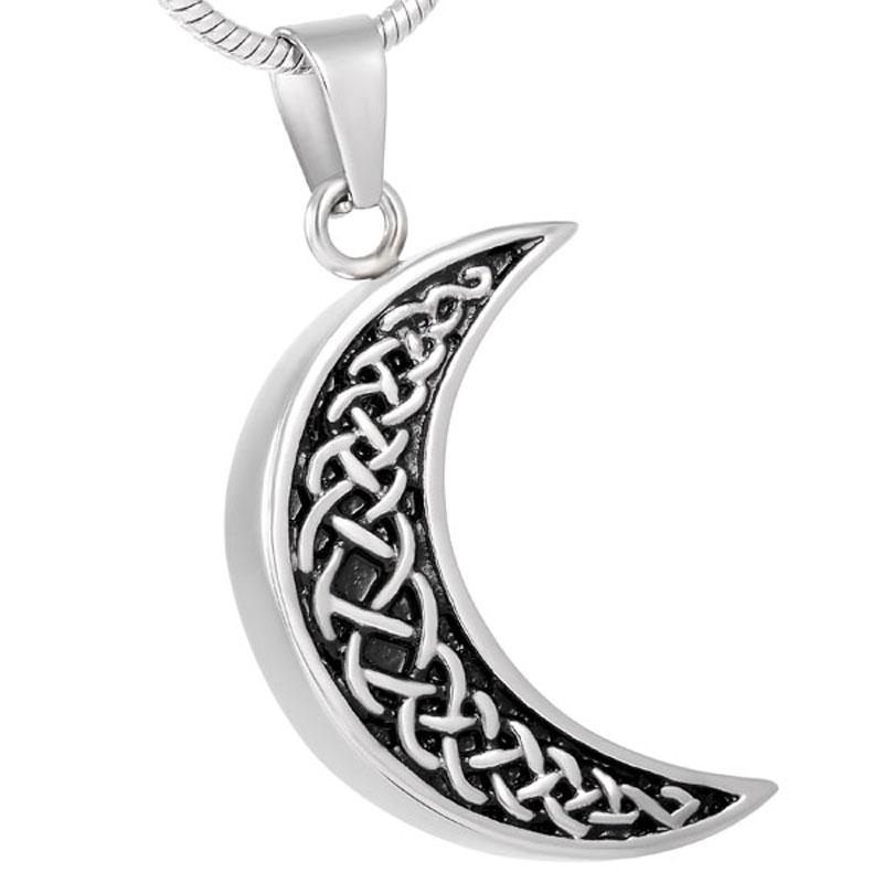 

Pendant Necklaces Wholesale Factory Directly Stylish Crescent Memorial Urn Necklace - 316L Stainless Steel Cremation KeepsakePendant Necklac