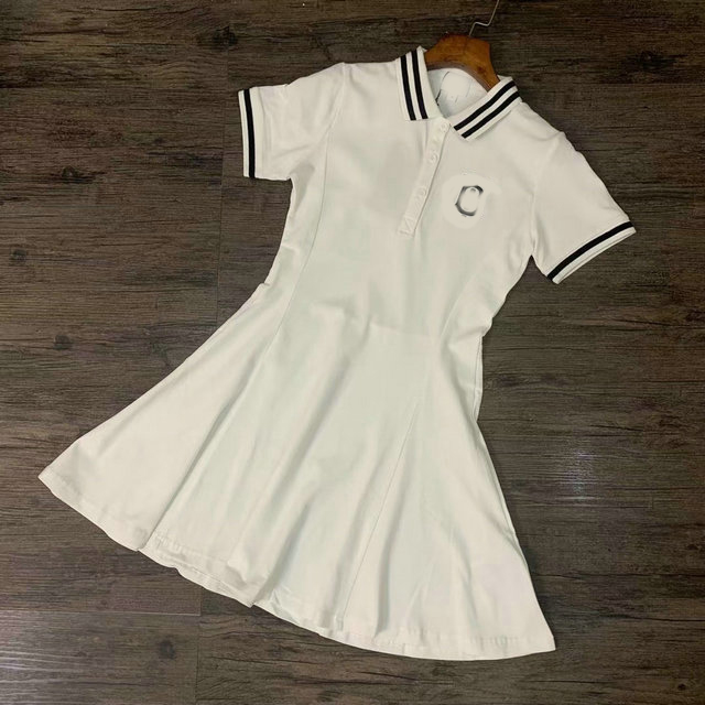 

Women Casual Dresses Classic Knit Dress Fashion Letter Pattern Summer Short Sleeve High Quality Womens Clothing01, Black
