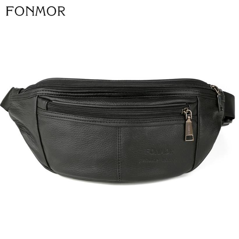 

Waist Bags Fonmor Womens Antitheft Bag Fanny Pack Genuine Leather Belt Purse Small Phone Key Black Men Packs Unisex183R