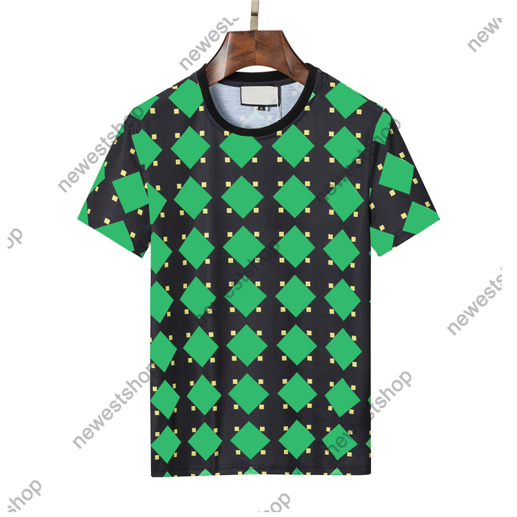 

2022 designer Mens t shirt T-Shirts summer Luxury tshirt big Letter print t-shirt short sleeve slim fit paris geometry casual cotton tee tops, Green