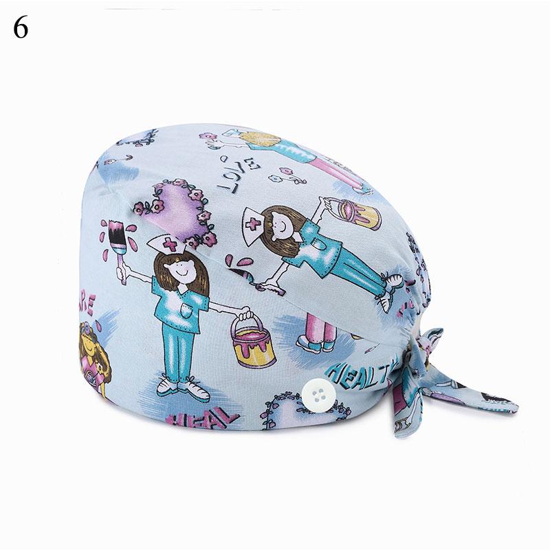 

Berets Fashion Breathable Scrub Cap Printed Button Work Hat Casual Unisex Outdoors Casquette Accessories WholesaleBerets BeretsBerets