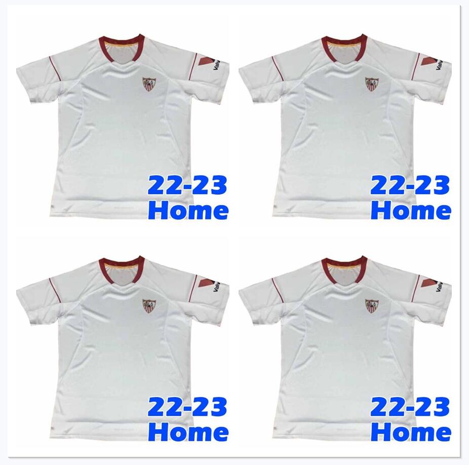 

2 23 Camiseta SevillaS Soccer Jerseys LAMELA I.RAKITIC PAPU GOMEZ J.NAVAS DE JONG SUSO 2022 2023 Football shirt New sponsor Home White Away Red Third Black Men Kit