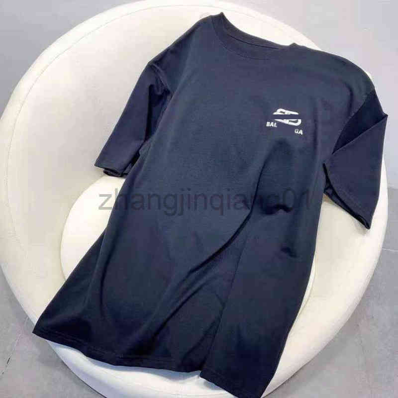 Designer Balanciagas T-shirt Vintage Surdimensionné Sweat Luxe Mode Été Marque Classique Petite Boucle Imprimé Pur Coton Hommes Et Femmes Lâche C
