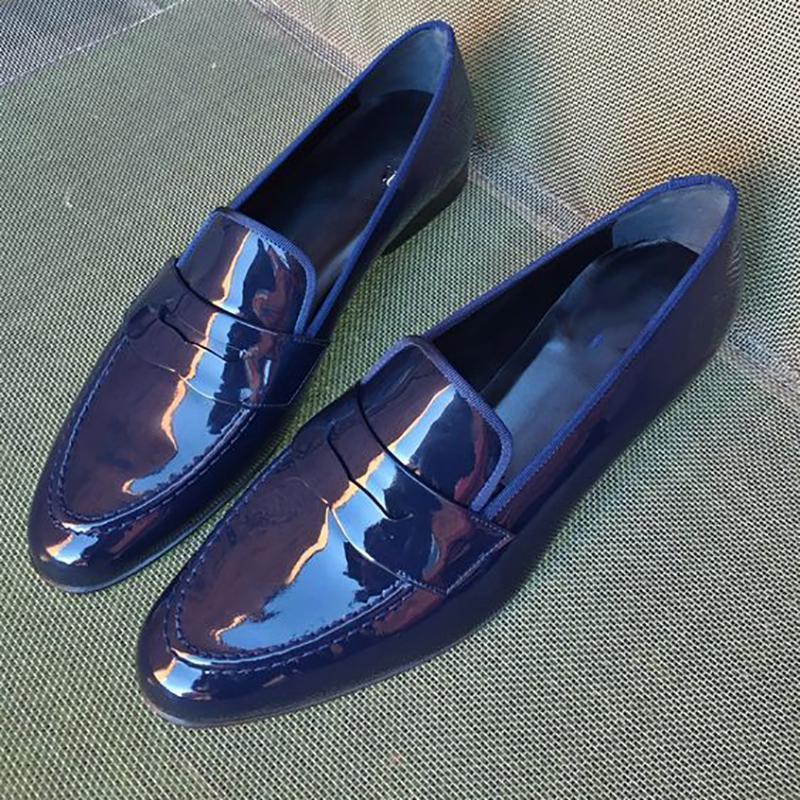

New Loafers Men Shoes PU Solid Color Fashion Business Casual Wedding Party Outdoor Classic Mask Slip-On Shiny Dress Shoes CP083, Clear