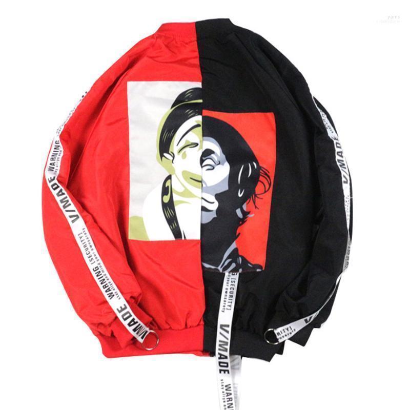 

Men's Jackets Spring Summer Jacket Men Thin Casual Zipper Hip Hop Japanese Streetwear Japan Tracksuit 2022 Korean Clothes J1521, Red and black