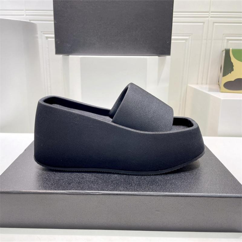 

Designer Slipper Womens Sandals High Heels Wedge Slippers Dress Shoes Luxury Flat Platform Print Jelly Rubber Leather Women Slides Flip