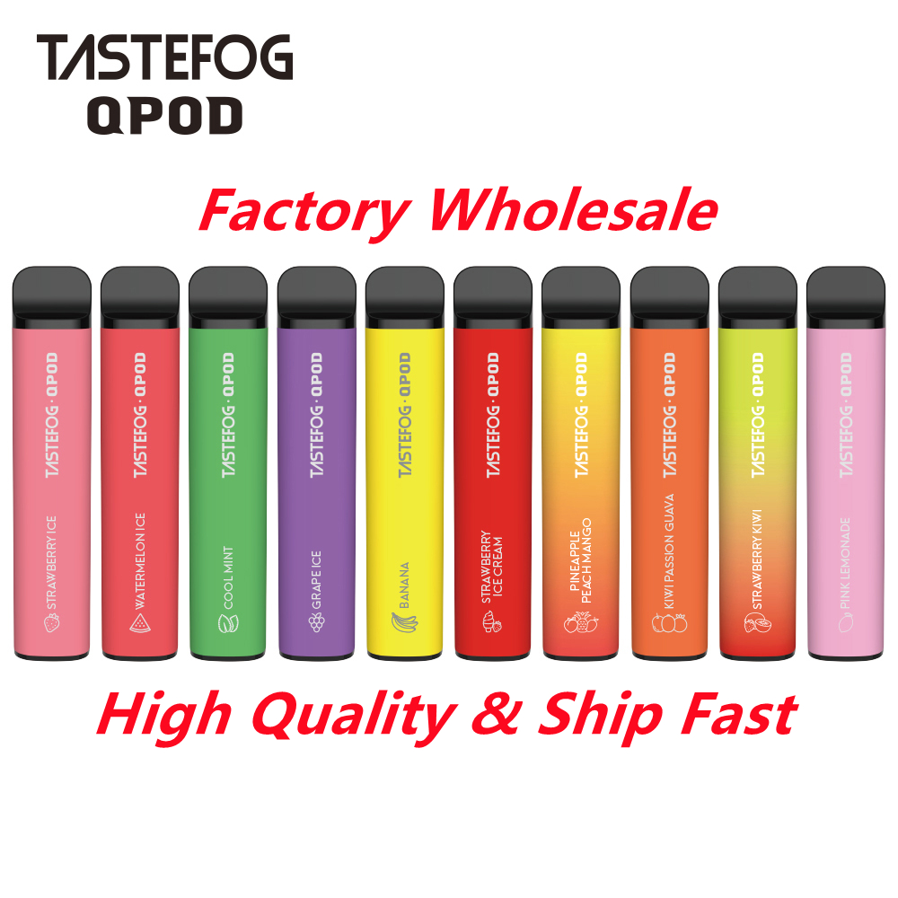 

RL Wholesale Fruit Flavors Vaper Pen Disposable Electronic Cigarette 2000 Puffs 6mL Pre-Filled Vape eShisha 1000mAh Battery Tastefog Factory with Retail Package