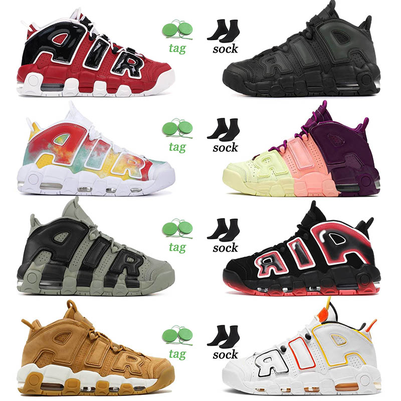 

Womens Mens Uptemps Basketball Shoes Scottie Pippen Loud And Clear Rosewell Raygun Premium Wheat University Blue UNC Sneakers Trainers Size 36-45, A46 pink blast 36-40