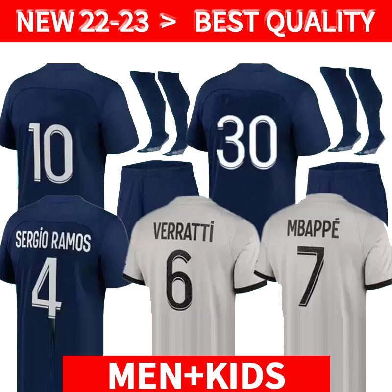 

PLAYER 30 10 MBAPPE 7 HAKIMI SERGIO RAMOS WIJNALDUM psGS soccer jersey 22 23 Maillots player WOMEN football shirt 2022 2023 men kids kit sets uniform enfants