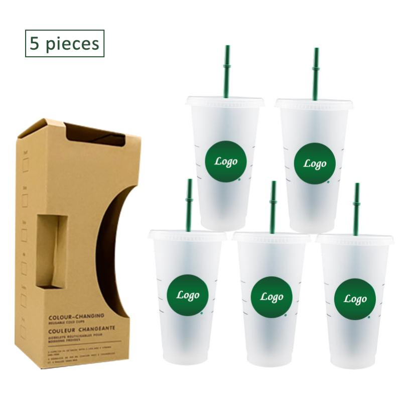 

24oz/710ml Mermaid Goddess Star bucks Plastic Mugs Tumbler Reusable Clear Drinking Flat Bottom Pillar Shape Lid Straw Cups mug Good Quality Classic Style, 24oz 5pcs/lot
