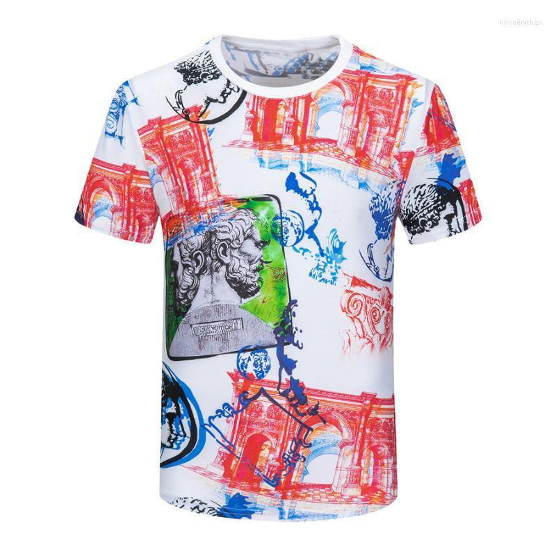 

Men's T-Shirts Mens Design T Shirt Fashion Tshirts Summer Graffiti Pattern T-shirt Male Top Quality Cotton TopMen's Imon22, White