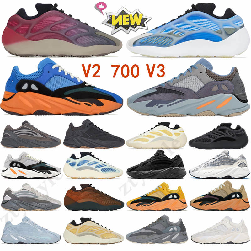 2022 Top Quality V2 V3 Chaussures de course Inertia 3M Hi-Res Red Blu Reflective Tephra Runner Solid Grey Black Vanta Men Men Women Sneakers EUR
