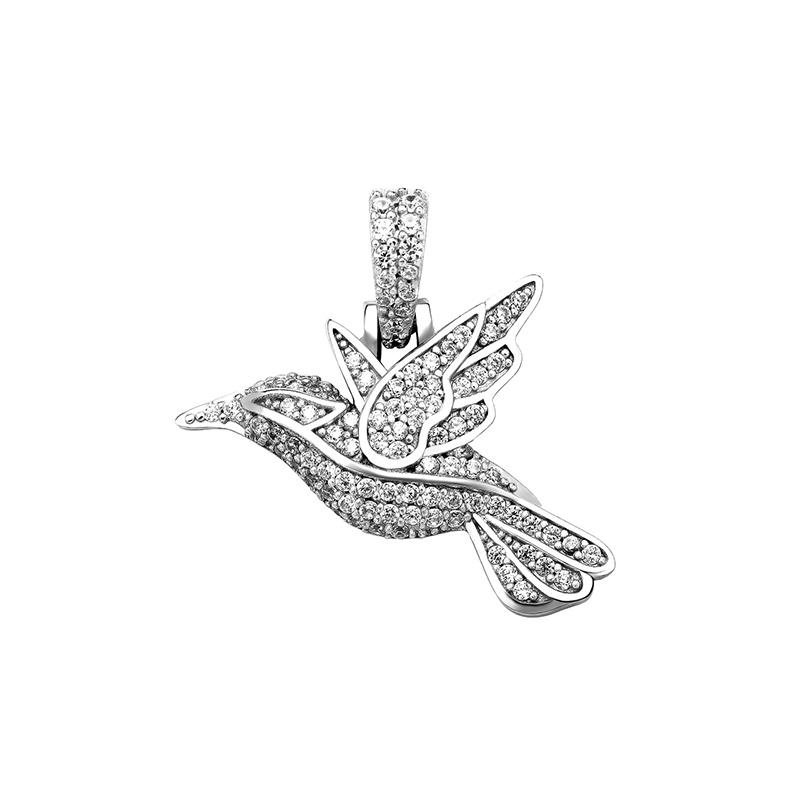 

Lockets Sterling Silver Bling Out CZ Stone Pigeon Bird Pendants Necklaces For Women Charm Jewelry Drop LocketsLockets