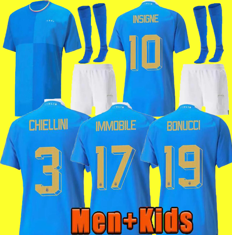 

2022 Italia BONUCCI soccer Jersey 22 23 JORGINHO INSIGNE VERRATTI Belotti CHIESA BARELLA finals CHIELLINI ItalyS Pellegrini Immobile FOOTBALL SHIRTS men kids kit, Player version