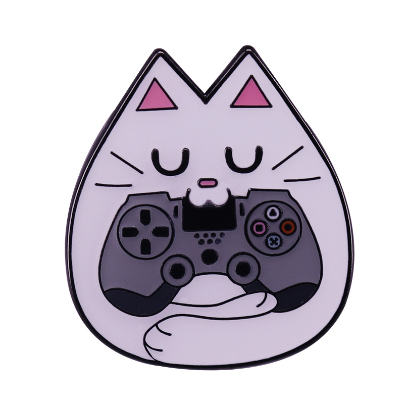 

Cute Cat Enamel Pins Brooch Collecting Animal Alloy Lapel Badges Men Women Fashion Jewelry Gifts Adorn Backpack Collar Hat, As picture