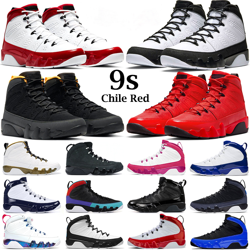 

Jumpman Retro 9 IX 9S Mens Basketball Shoes Fire Red Bred University Gold Gym Chile Red UNC Cool Particle Grey Racer Blue Statue Anthracite Sport Sneakers Trainers, Bubble package bag