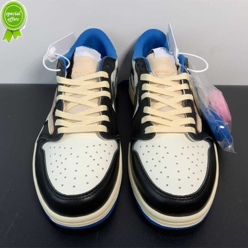 

Sandals Sandals Sneaker Military Blue uniform Fragment DM7866-140 Travis TS SP low 1s Top Quality Basketball shoes Size US 5-13 EUR 36-47, 1#