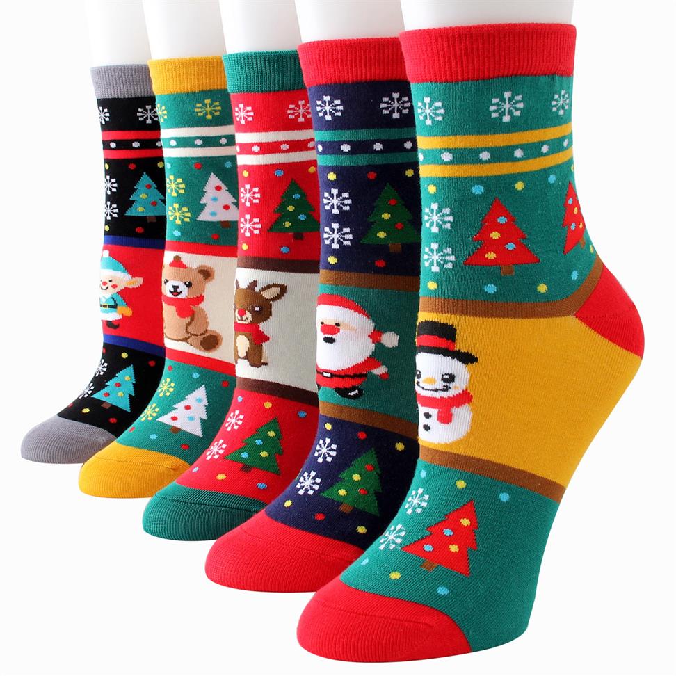 

Korean Fashion New Christmas Socks Happy Holiday Underwear Lovely Funny Casual Colorful Cotton Socks for Men225A, 01