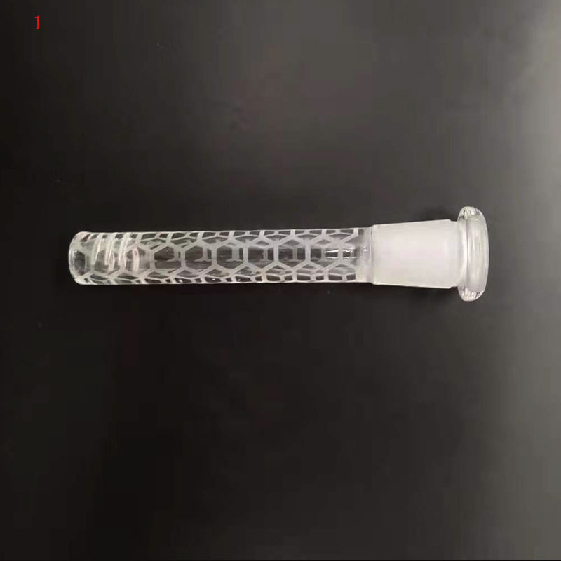 

3.5" Smoking Glass Downstem 19mm male joint 14 mm female joint with sand blasting logo