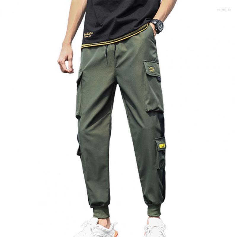 

Men's Pants Men's Side Pockets Cargo Harem Ribbons Black Hip Hop Casual Male Joggers Trousers 2022 Fashion Streetwear PantsMen's Naom22, Army green