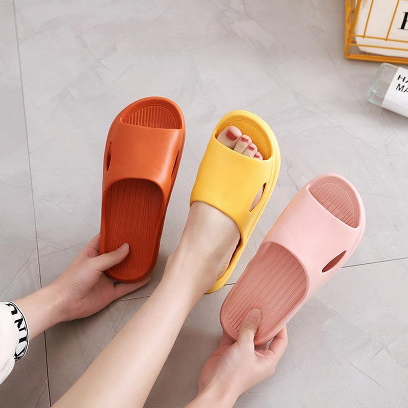 

Slippers Home Summer Sandalias Pink Shoes Women Non-Slip Light El Couple Soft Bottom Female Orthopedic Shoe Flip Flops, A-orange