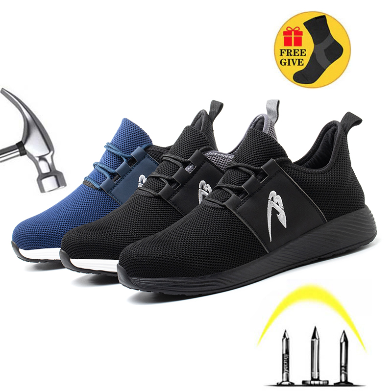 

2022Anti-Smashing Anti-Piercing Safety Work Shoes For Men And Women In Industrial Leisure Sports, Black