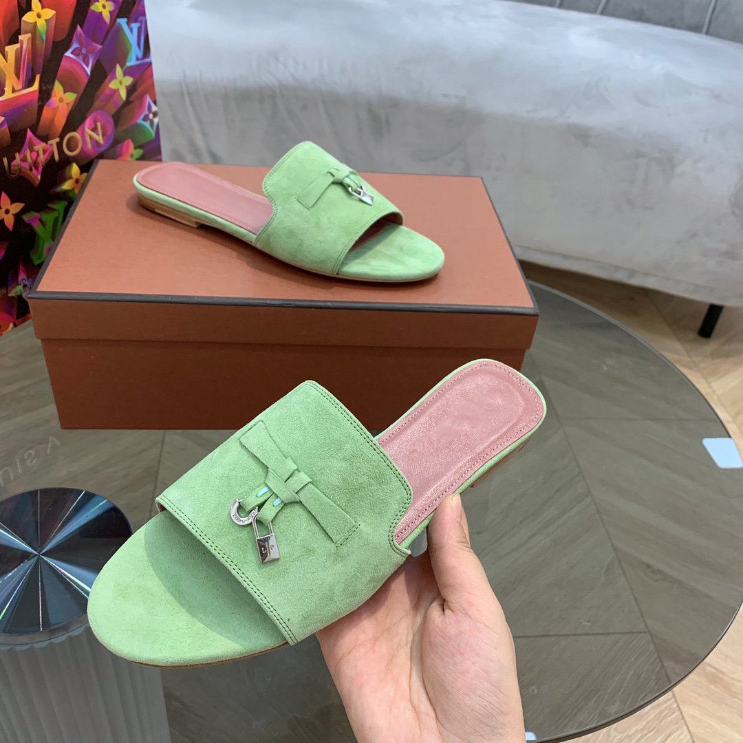 

Women slippers Spring/summer top quality luxury designer brand sandals upper cashmere has smooth limbs comfortable soft size35-40, As picture 9