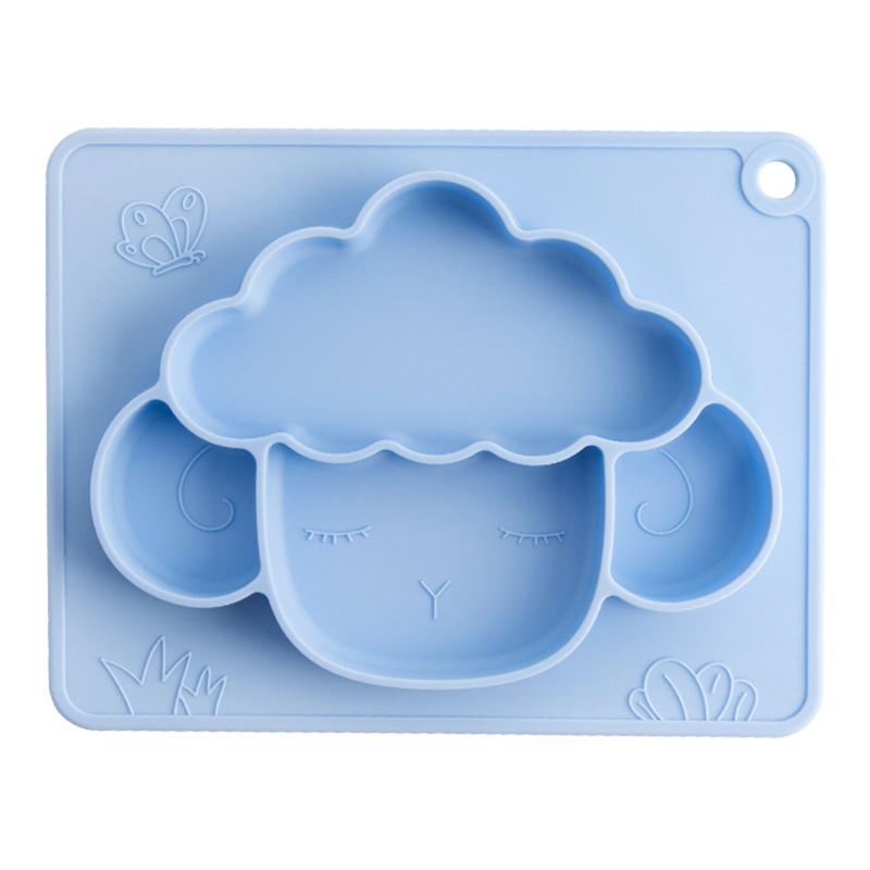 

Dishes & Plates Baby Suction Silicone Plate Non-Slip Sheep Shape Feeding Divided Tray For Infant Girls Boys Buffet Fits Most Highchair, Pink