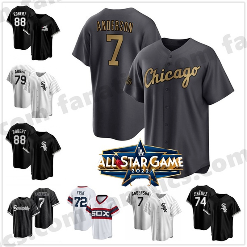 

Tim Anderson Jersey Sox 2022 All-Star Jose Abreu Eloy Jimenez 88 Luis Robert Baseball Jerseys Chicago Yoan Moncada Bo Jackson Jim Thome Carlton Fisk Reynaldo Lopez, Flexbase s-4xl all-star
