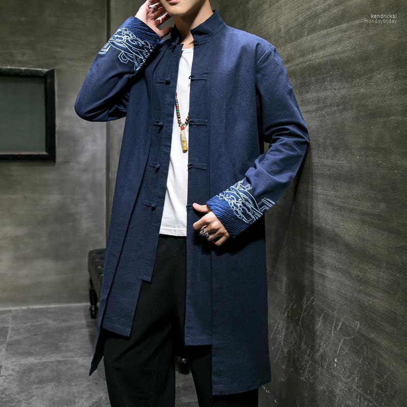 

Men's Trench Coats Plus Size Men Long Windbreaker Jacket Coat Autumn Winter Vintage Male Jackets Clothes 2022 Clothing Kend22, White linen trench