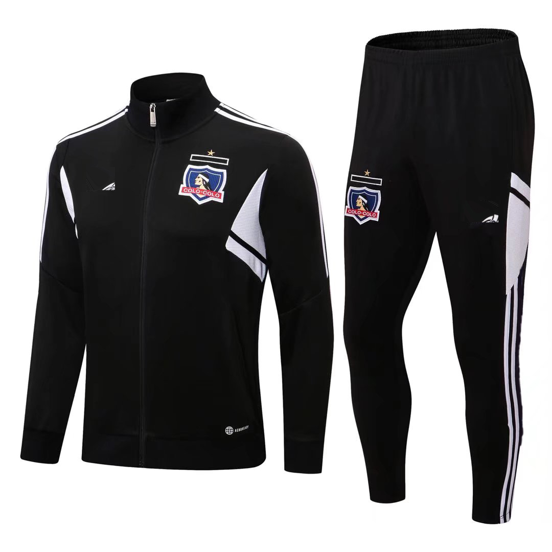

22-23 Club Social y Deportivo Colo-Colo Men's Tracksuits LOGO embroidery soccer Training clothing outdoor jogging shirt, No 1