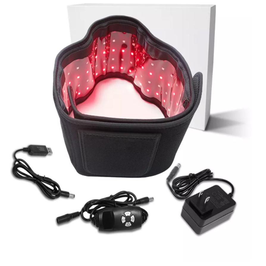 

Pain Relief Waist Slimming Lipo Infrared 635Nm 860Nm Laser Led Arm Belts Red Light Therapy Belt Wrap266R, Black