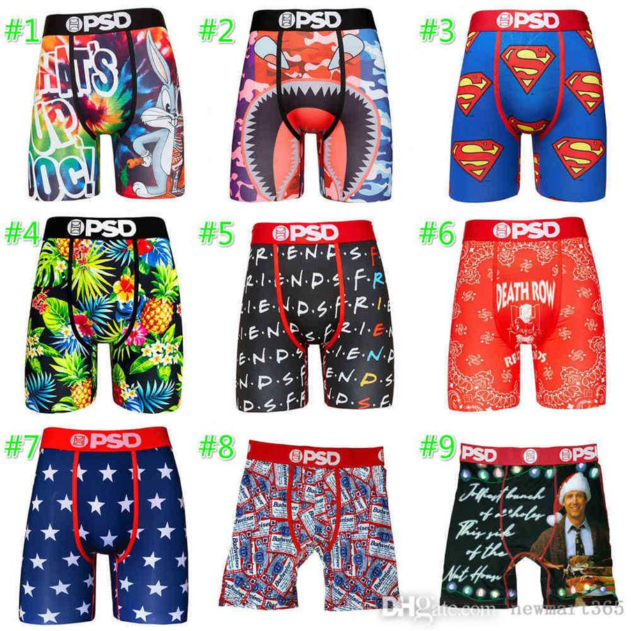 

Psd Shorts Mens Underpants With Bags Halloween Christmas Lingerie Sexy Ice Silk Quick-drying Boxers Breathable Underwear Branded M203z, #10