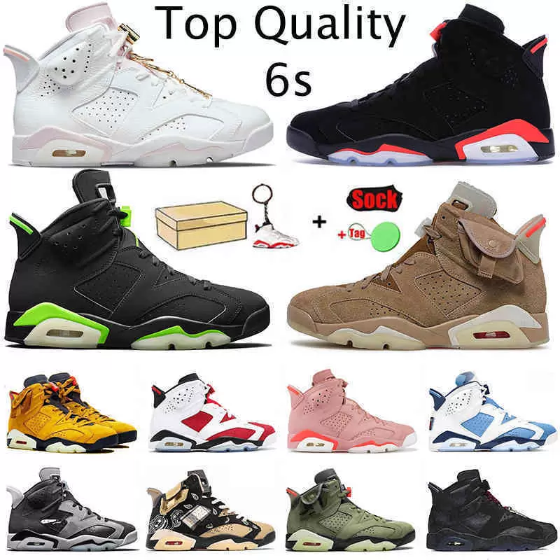 

Basketball Shoes Jumpman 6s 6 Gold Hoops Mens Sneakers Fashion Carmine Tinker British Khaki Tech Chrome White Off Black Infrared With Box, 29