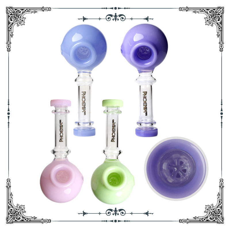 

5 Inch thick glass Hand Pipes Heady Tobacco Pipe Spoon Pipes with honeycomb screen Smoking Accessories