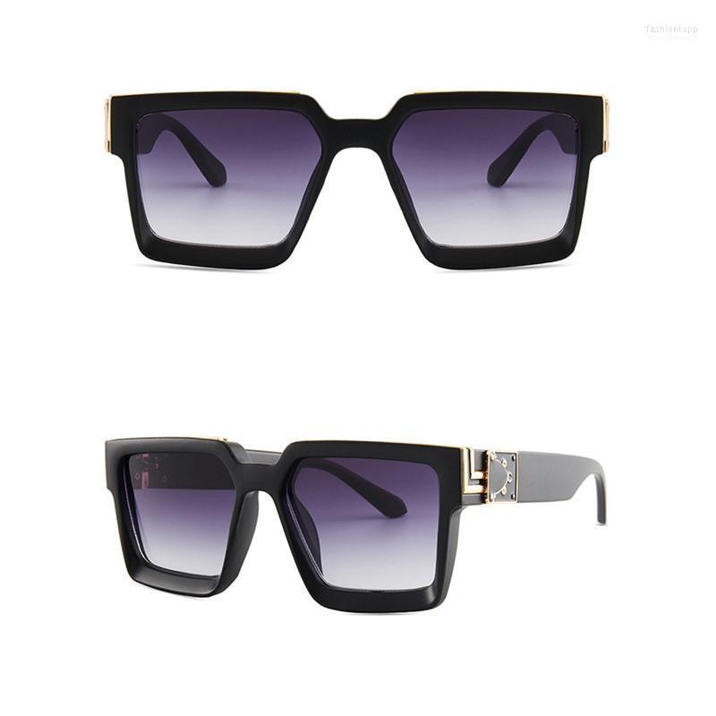 

Sunglasses 80s Hair Accessories For Women Square Oversized Men Flat Fashion ShadesSunglasses