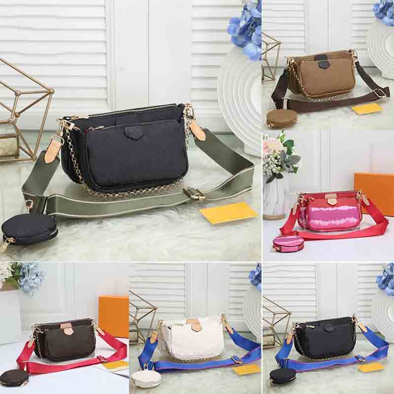 

Satchel handbag Ladies wallet shoulder bags purse phone Flap Three-piece triple Different strap colors combination crossbody Interior Multi Pochette A D6Vr#, I need look other product