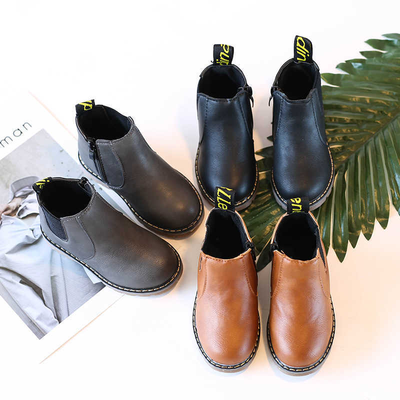 TopSelling Autumn Winter Children's Martin Short Boots Mid-tube Side Zipper Boys And Girls Comfortable Shoes Hot Designer Classic luxury