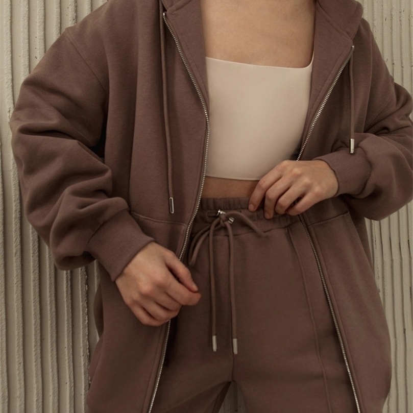 

Bornladies Womens Tracksuits Hooded Sweatshirts Autumn Winter Fleece Oversize Hoodies Solid Pullovers Jackets Unisex Couple 220816, Beige hoodies