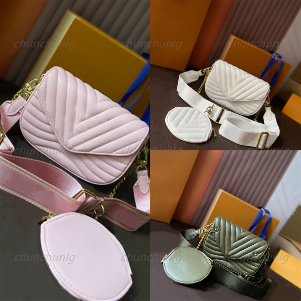 

Top leather wave handbag cross bag women's men's luxury designer fashion shopping wallet camera bag Card Wallet Handbags Shoulder Bags, White